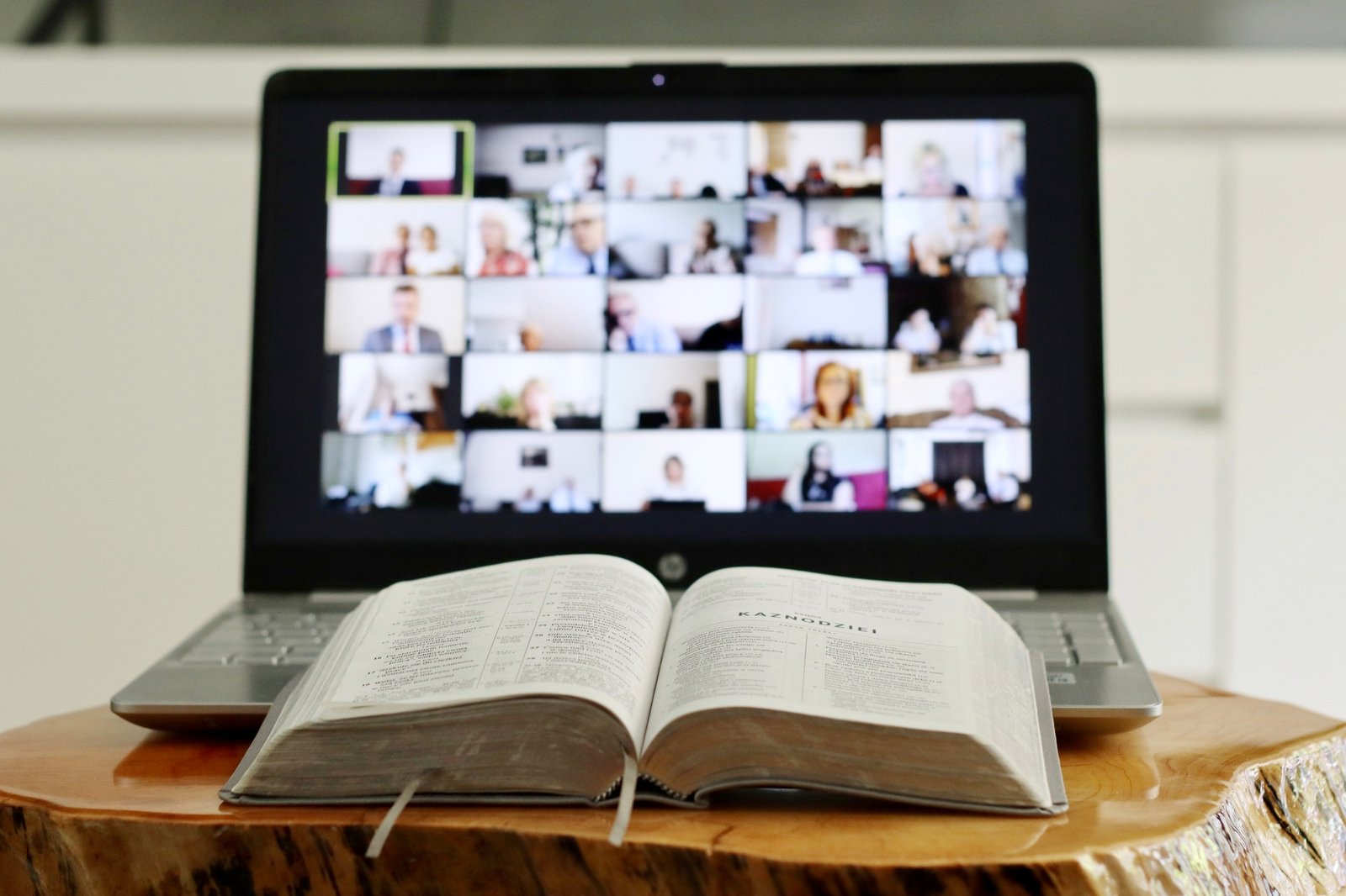 Video chat. Studying online.